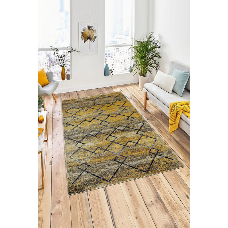 Eco-Friendly Area Rug, 100% Polyester, 31.5 x 47.2 inches | 650 g/m², 0.16 in Pile Height | Antibacterial, Non-Slip PVC Dot Underside | Machine Washable, Perfect for Living Room & Bedroom Decor