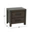 Table de chevet - 2 tiroirs pour les solutions de rangement dans la chambre à coucher Quincaillerie en bois massif et en métal