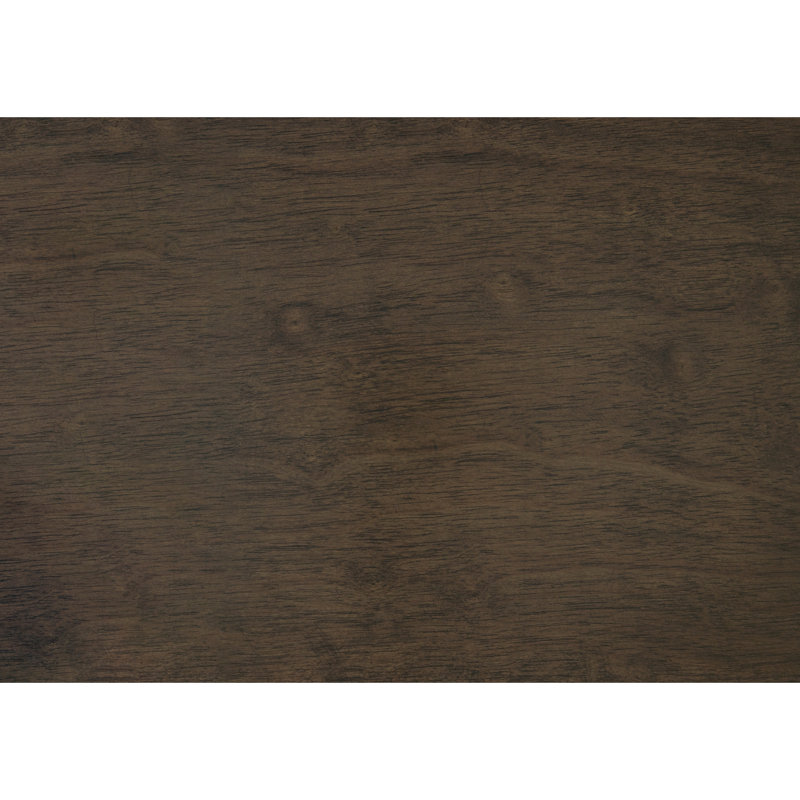 Table de chevet en bois d'hévéa massif avec finition noyer foncé, deux tiroirs, style transitionnel, pour la chambre à coucher