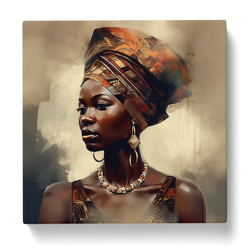 African Woman Conceptual Art No.1 - Print, 35cm H x 35cm W x 3cm D