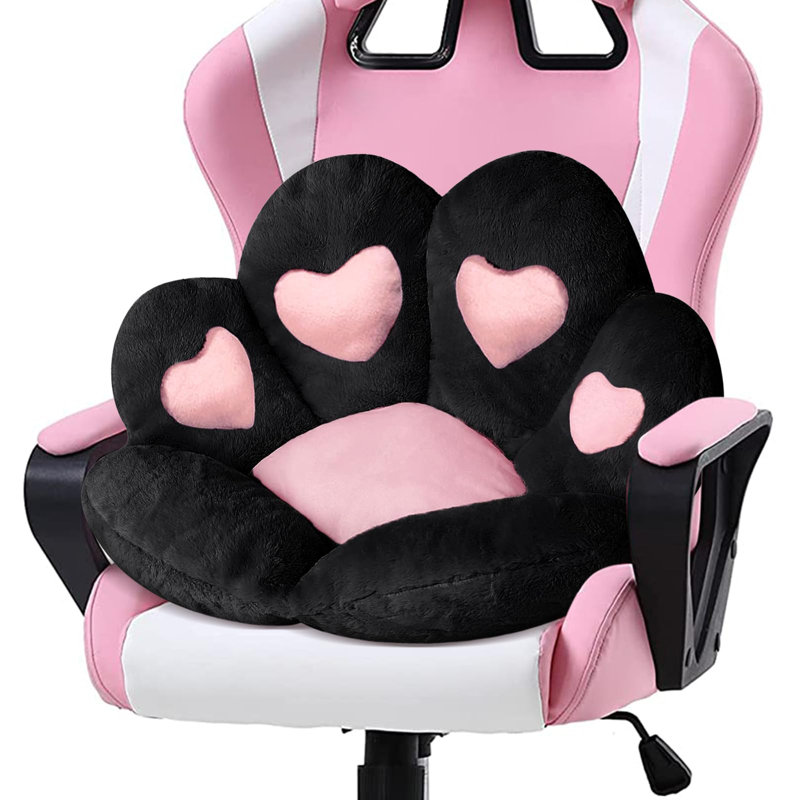 Coussin de patte de chat avec coussins de chaise Kawaii 31,4 po x 27,5 po Mignon Stuff