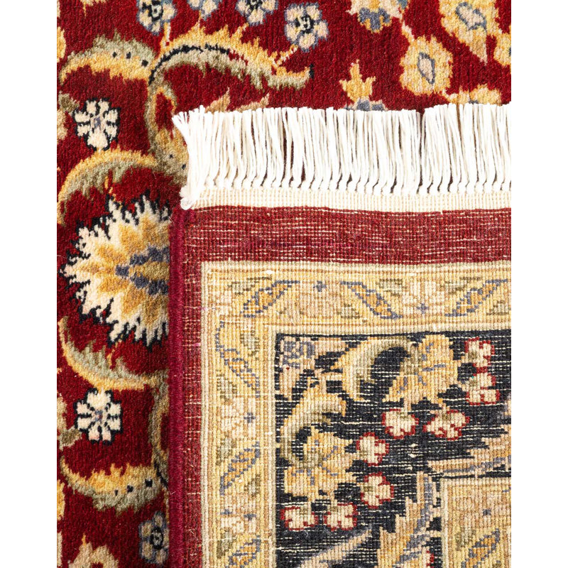 One-of-a-Kind Scatter 2000s Wool Area Rug in Red