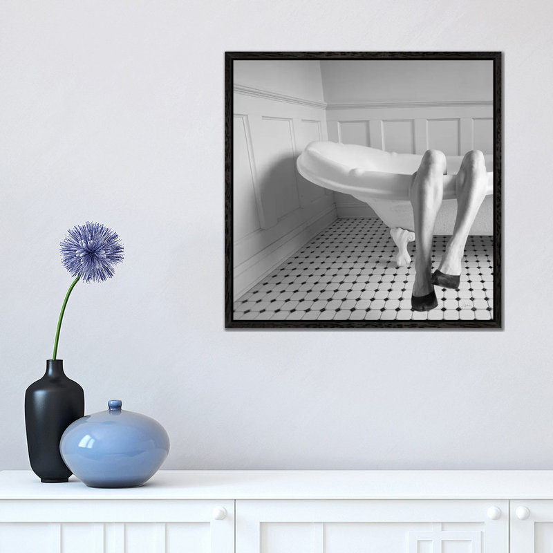 Legs 1 Piece Wall Art on Canvas, 45.72cm H x 45.72cm W x 3.81cm D, Black Framed