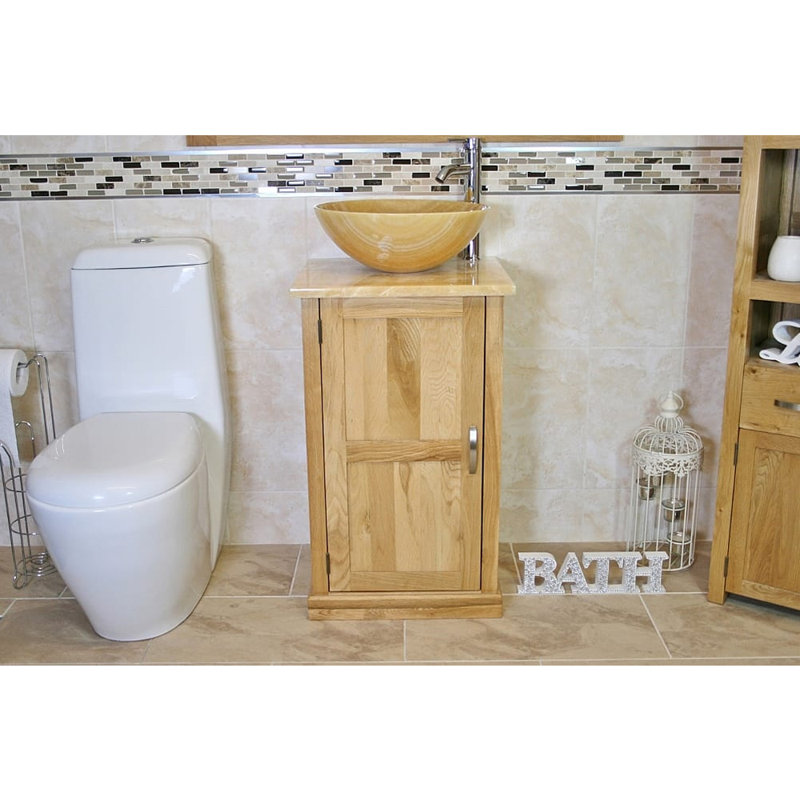 Nancy 500mm Single Bathroom Vanity with Vessel St1 Basin, Golden Onyx