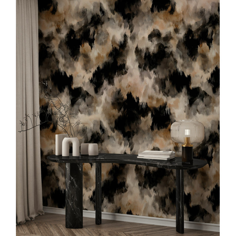 Papier peint abstrait taupe