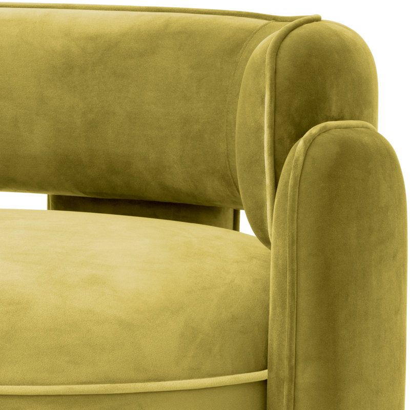 Chaplin Barrel Chair, Savona Vintage Green Polyester
