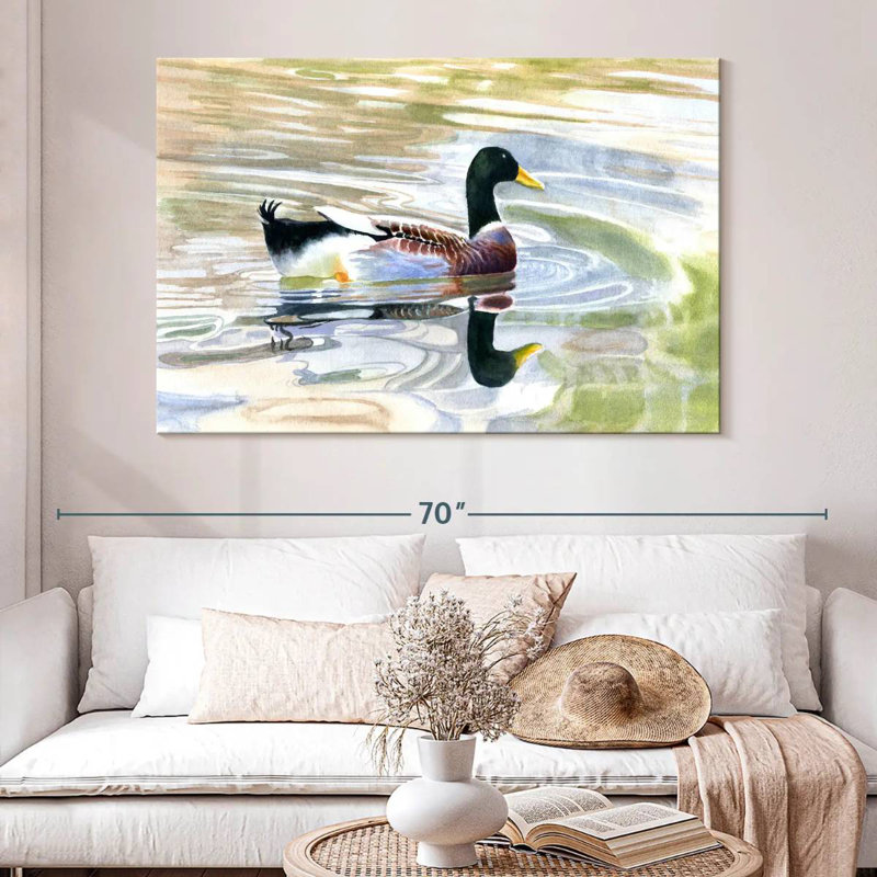 Brampt Duck Water Reflection, 34" H x 51" W