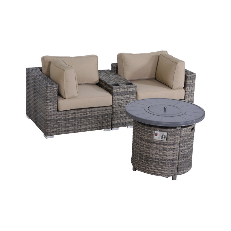 Alieyah Fully Assembled 4 Piece Seating Group with Cushions