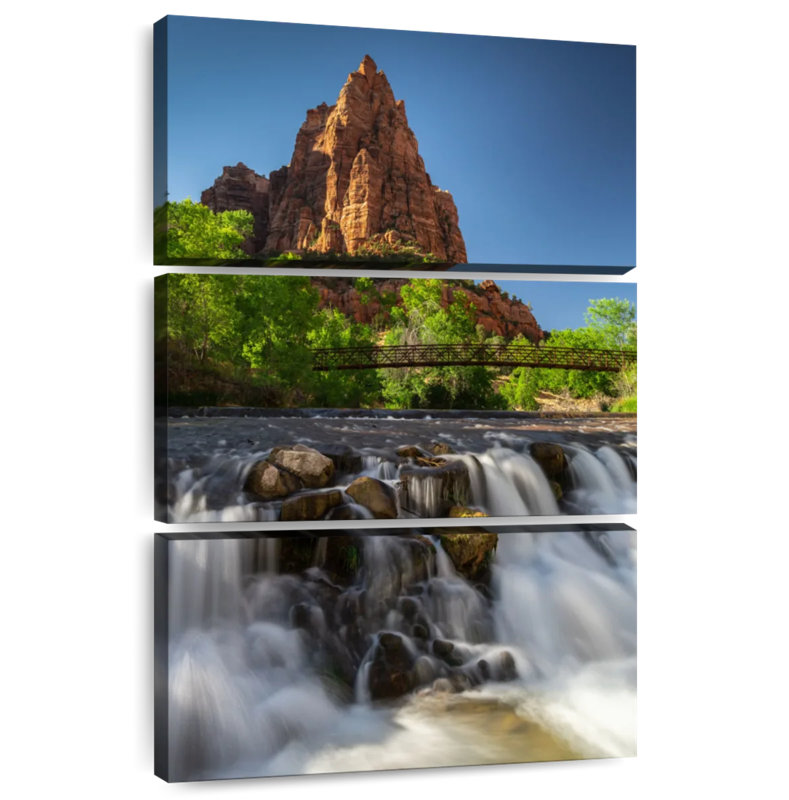 Cascade du parc national Alvord Zion, H 32 po x l 20 po