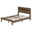 Structure de lit plateforme en bois avec tête de lit à DEL avec rangement et 2 USB, grand rangement sous le lit