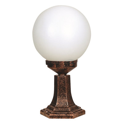 Traditional Outdoor Wall Lamp, Brown ABS Body, 18.1 x 9.8 inches | E27 Socket, Max 40W, IP65 Waterproof | Nostalgic Industrial Design, Perfect for Patios & Gardens, Durable Polyethylene Cap