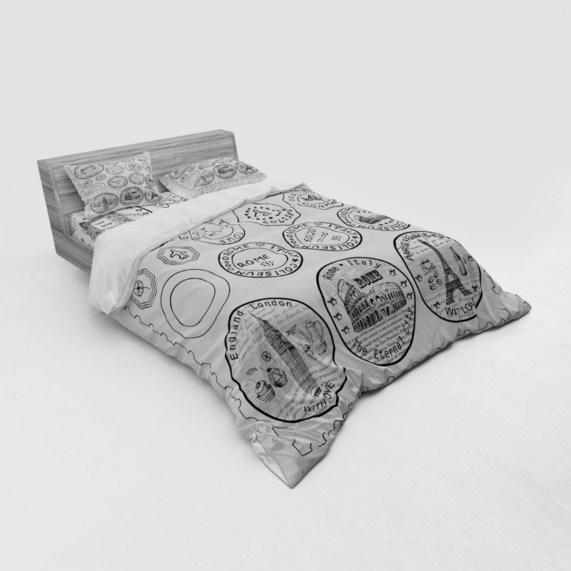 Eclectic Polyester Duvet Cover, Queen Duvet Cover + 3 Additional Pieces