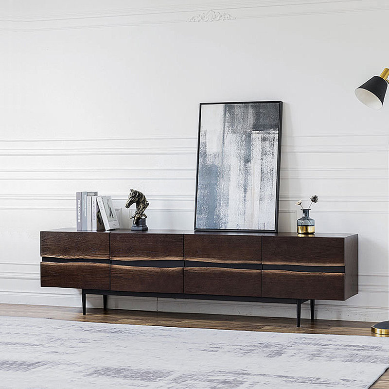 Meuble télé de style industriel américain rétro, 86.61"