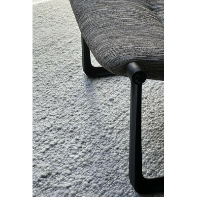 Deva Rectangle Area Rug in Silver