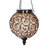 Exhart Solar Round Glass and Metal Hanging Lantern with 15 Cool White LED Firefly String Lights, 7 by 21"-2118166491