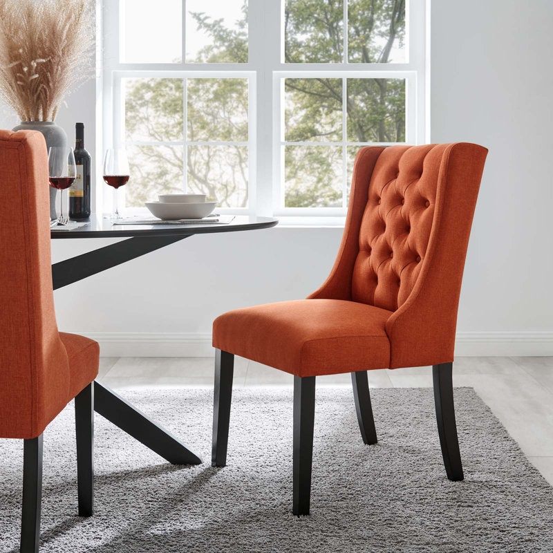 Chaise rembourrée Baronet, Orange, 1