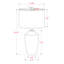 Lampe de table standard en béton Ayla, abat-jour vert et ivoire, H 24,78 po x l 14,85 po x P 14,85 po