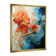 Breelan " Orange Teal Abstract Fractal " on Canvas
