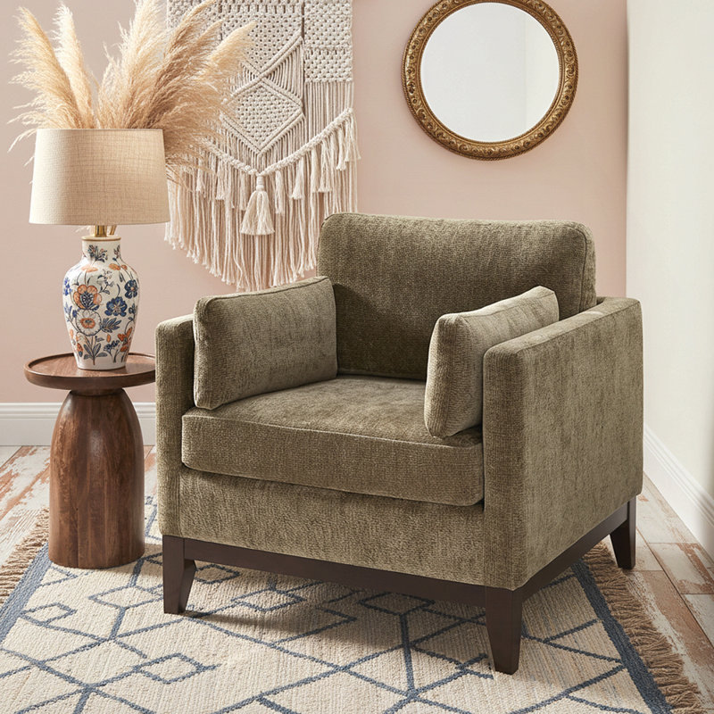 Chaise avec accoudoirs Chios, Vert