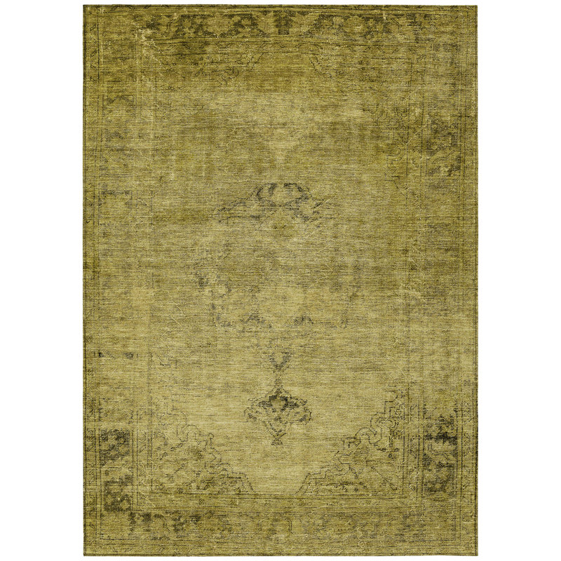 Tapis oriental lavable d'intérieur brun 3 pi x 5 pi