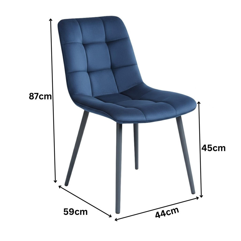 6 - Person Dining Set, 75cm H x 117cm W x 77cm D, Blue
