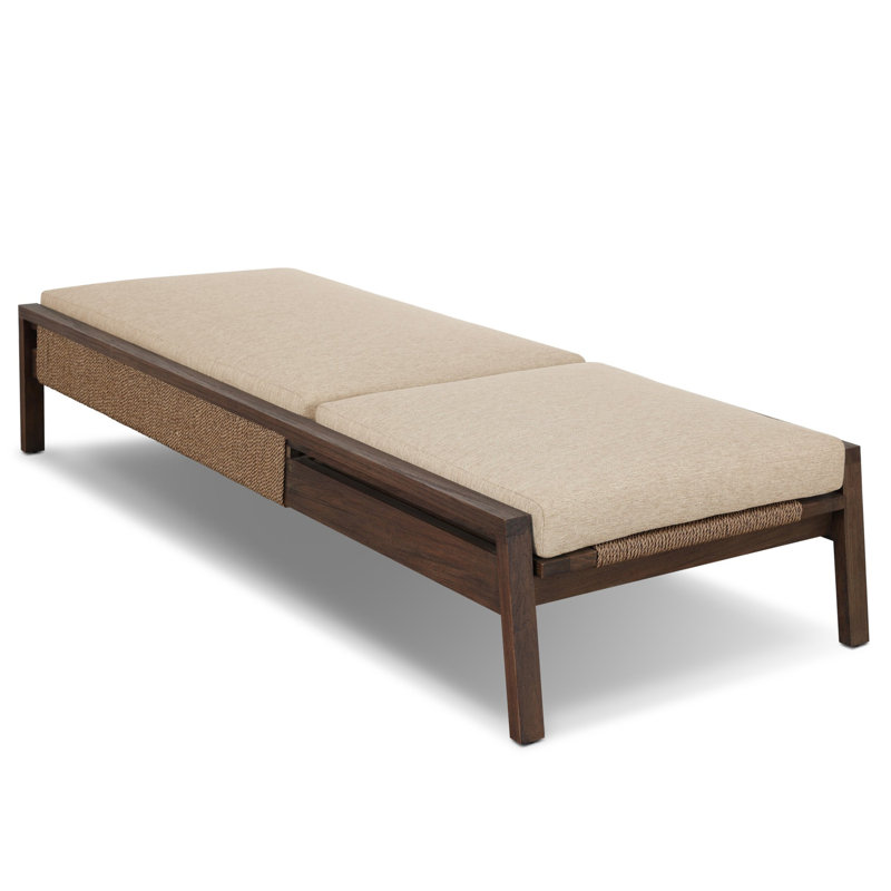 Brio Outdoor Teak Chaise Lounge