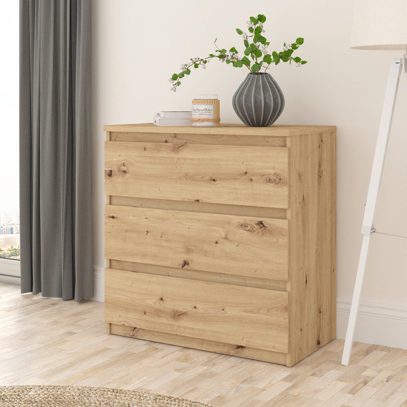 Priyaka 3 - Drawer Rectangle Accent Chest, Brown