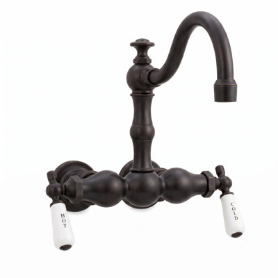 Robinet de robinet de baignoire arqué 3 poignées à bille par Strom Living