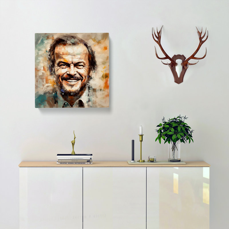 Jack Nicholson Impressionism - Wrapped Canvas