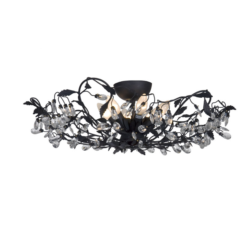 Clemmer Semi Flush Mount, Black