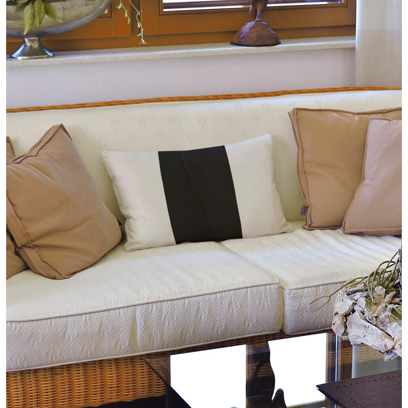 Housse de coussin lombaire Atlanta, Las Vegas, Noir / blanc