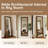 Full Length Mirror With Solid Paulownia Wood Frame, Standing Or Wall-Mounted-1126211690