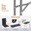6 po. Pliable en demi-dessus de table utilitaire robuste en plastique Hdpe avec pieds en acier verrouillables, capacité de 350 lb, table d'événement intérieure et extérieure noire
