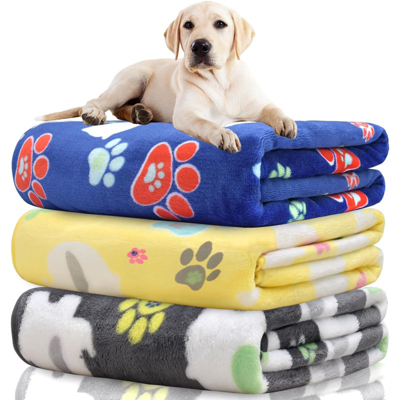 Couverture pour animaux, Gris/brun/jaune, L 31 po x L 41 po