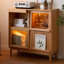 Vitrines en bois massif et verre Burlywood