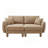 Boucle Fabric Two - Seater Loveseat Sofa Couch With Distinctive Shell - Shaped Armrests And Cylindrical Legs For Comfortable Seating In Various Spaces-1574195764