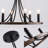 6 - Light Dimmable Wagon Wheel Chandelier