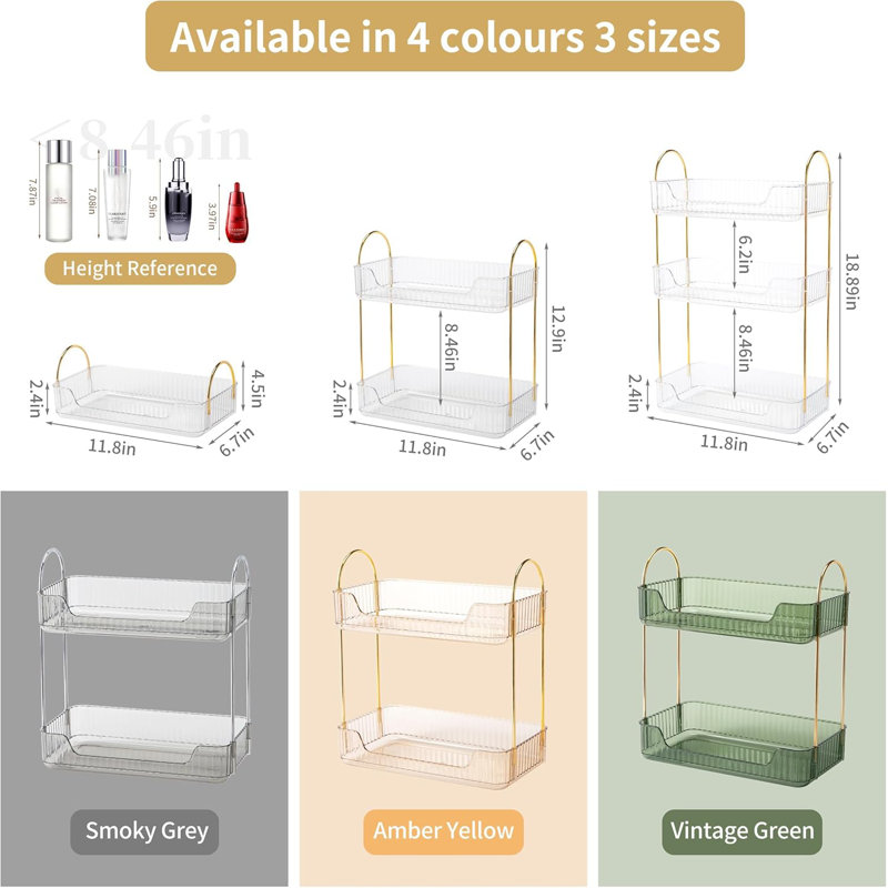 Organisateur de salle de bain, comptoir de maquillage, tablette de maquillage