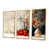 Toile avec cadre flottant or