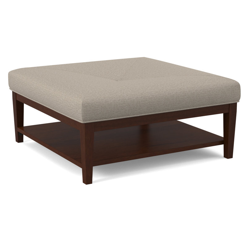 Hammond Square Ottoman, Gray Sugar Performance; 0863-84, Bisque Finish