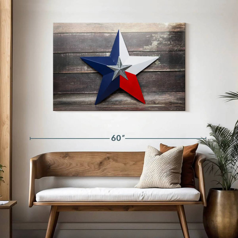 Sebbie Texas Lone Star, 30" H x 45" W