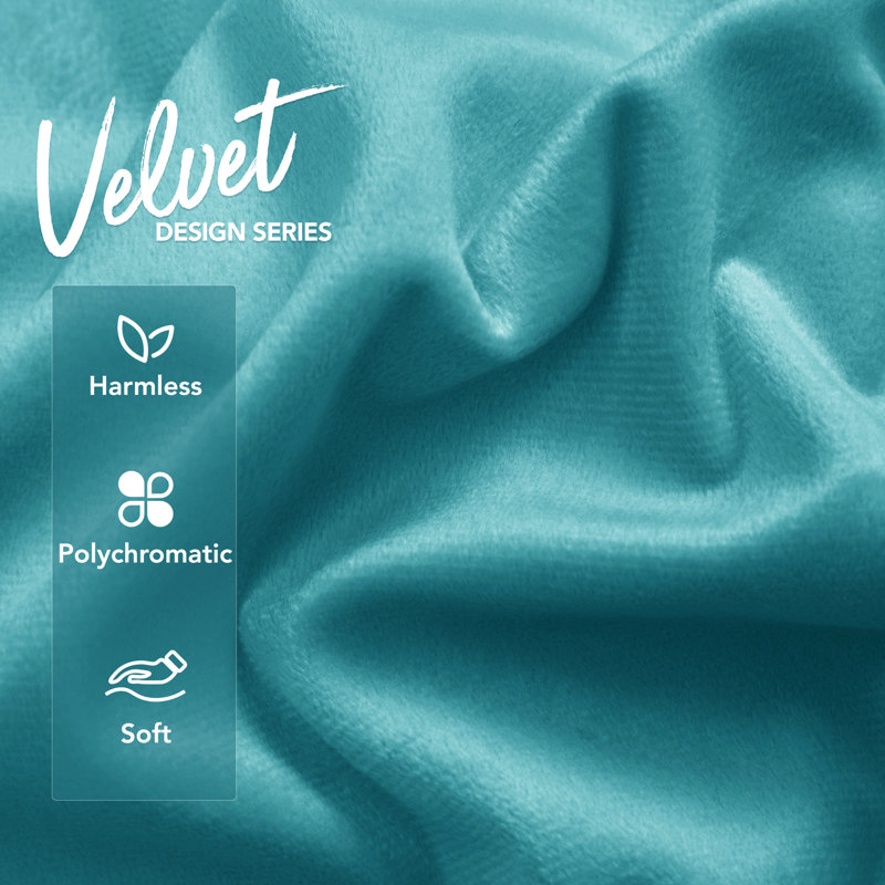Teal Velvet Square Pillow Covers Set of 2