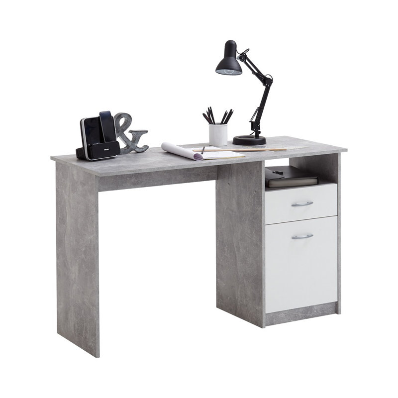 Garry Writing Desk, White/Grey