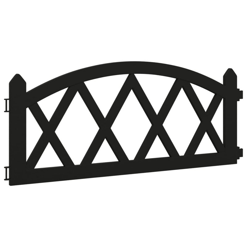 Deidamia 25cm H x 60cm W Edging, Black