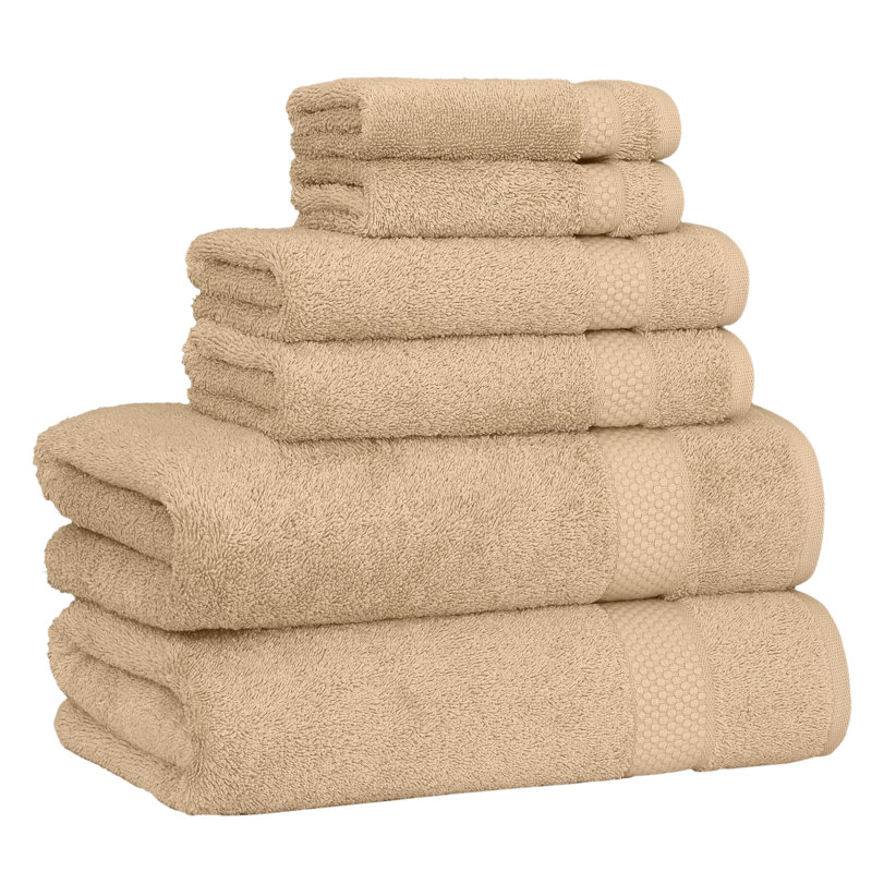 Ensemble de serviettes en coton turc 6 pièces Starlight, Sesame