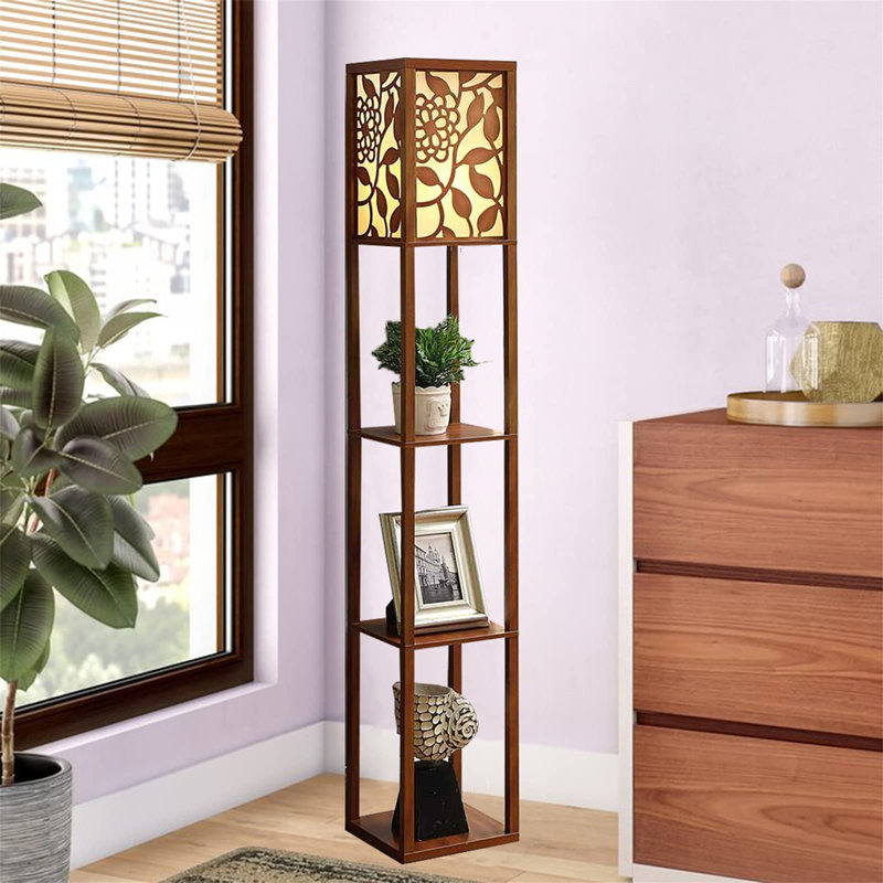 Daizhon 160cm Traditional Floor Lamp, Walnut