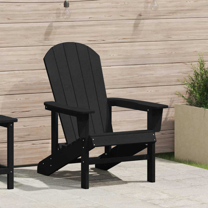 Outdoor Adirondack Chair, Black