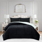 3-Piece Micromink Sherpa Comforter Set–Soft Fluffy Plush Comforter with 2 Pillowcases