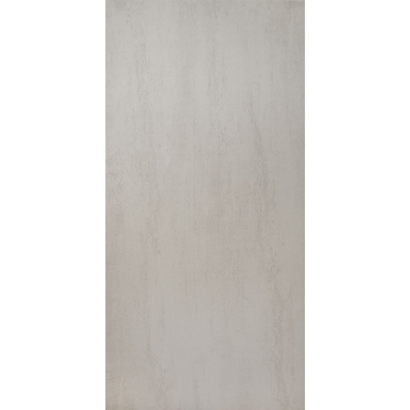 Panneau mural d'extérieur en argile flexible blanc 4 pi x 8 pi White Travertine, Gris blanchi