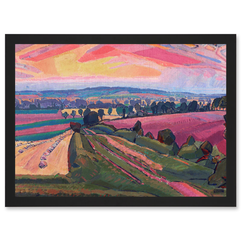 Spencer Gore The Icknield Way Landscape - Single Picture Frame Painting, 33cm H x 45.5cm W